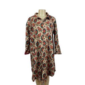 Ipekci Women's Paisley Pattern Long Sleeve Dress Sz 3